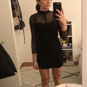 black lace dress